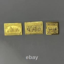 925 Sterling Silver Gold Plate Franklin Mint Stamps Christopher Columbus 39.35G