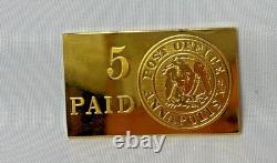 925 Sterling Silver Gold Plate Franklin Mint Stamps Postmasters America 53.87G