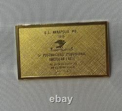 925 Sterling Silver Gold Plate Franklin Mint Stamps Postmasters America 53.87G