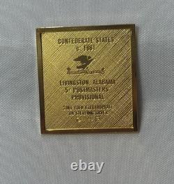 925 Sterling Silver Gold Plate Franklin Mint Stamps Postmasters America 53.87G