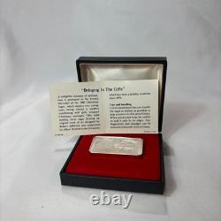 925 Sterling Silver Ingot 1980 Franklin Mint BRINGING IN THE GIFTS 1000 Grains