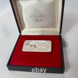 925 Sterling Silver Ingot 1980 Franklin Mint BRINGING IN THE GIFTS 1000 Grains