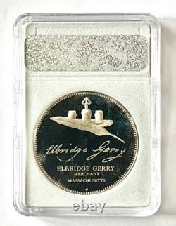 925 Sterling Silver Round ELBRIDGE GERRY Signer of Declaration of Independence
