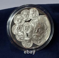 925 Sterling Silver Round Franklin Mint 1976 Yearbook Nobel Prize Sweep 31 G