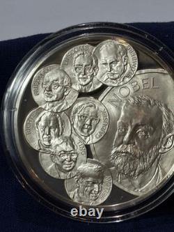 925 Sterling Silver Round Franklin Mint 1976 Yearbook Nobel Prize Sweep 31 G