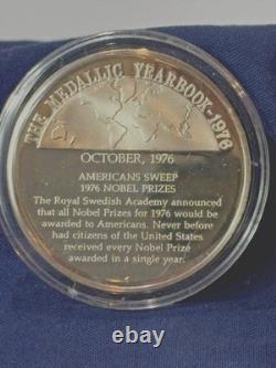 925 Sterling Silver Round Franklin Mint 1976 Yearbook Nobel Prize Sweep 31 G