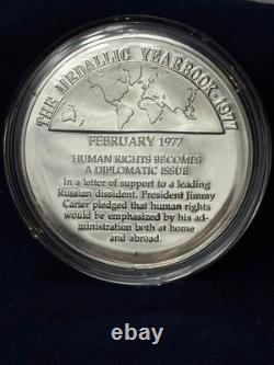 925 Sterling Silver Round Franklin Mint 1977 Human Rights Issue 31G
