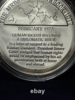 925 Sterling Silver Round Franklin Mint 1977 Human Rights Issue 31G