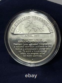 925 Sterling Silver Round Franklin Mint 1977 President Carter Energy Plan 31G