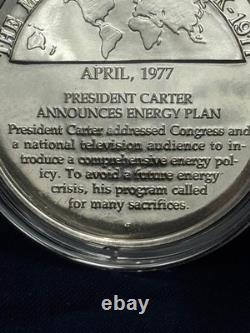 925 Sterling Silver Round Franklin Mint 1977 President Carter Energy Plan 31G