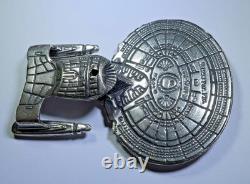 925 Sterling Silver Star Trek USS Enterprise D Ship 33.8 Grams 51mm Rare