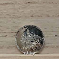 999 Fine Silver 1 ozt Round Topical Sailing Ship & American Eagle