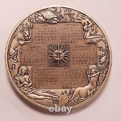 9.45 oz. 925 Silver Round 1974 Annual Calendar The Franklin Mint F4600