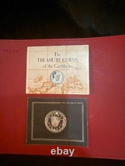 9 FRANKLIN MINT COINS OF THE CARIBBEAN STERLING 7 oz TW appx Spot $78 on 2/11