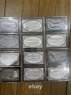 ALL 12 1974/5 Currier & Ives 2.78 oz. 999 Silver Franklin Mint Collection Bars