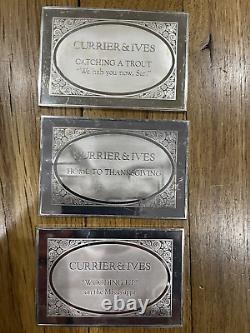 ALL 12 1974/5 Currier & Ives 2.78 oz. 999 Silver Franklin Mint Collection Bars