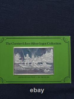 ALL 12 1974/5 Currier & Ives 2.78 oz. 999 Silver Franklin Mint Collection Bars