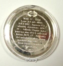 ALL 5 WORLD WAR II 925 Franklin Mint American History Sterling Silver Medals