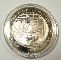ALL 5 WORLD WAR II 925 Franklin Mint American History Sterling Silver Medals