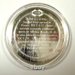 ALL 5 WORLD WAR II 925 Franklin Mint American History Sterling Silver Medals