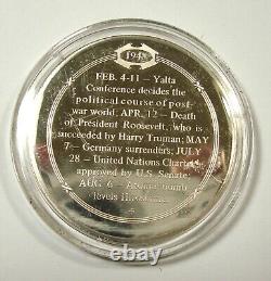 ALL 5 WORLD WAR II 925 Franklin Mint American History Sterling Silver Medals