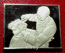 AT THE BARBER NORMAN ROCKWELL Fondest Memories Bar 3+oz. 925 Fine Silver