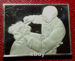 AT THE BARBER NORMAN ROCKWELL Fondest Memories Bar 3+oz. 925 Fine Silver