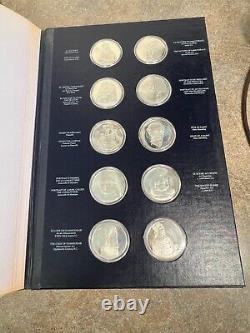 All Fifty Treasures of the Louvre Sterling Silver Franklin Mint Coins with Book
