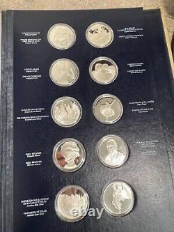 All Fifty Treasures of the Louvre Sterling Silver Franklin Mint Coins with Book