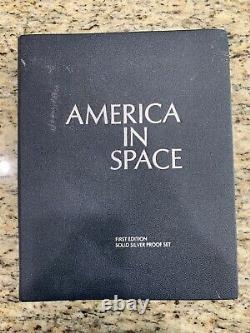 America In Space First Edition Solid Silver Proof Set Franklin Mint