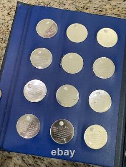 America In Space First Edition Solid Silver Proof Set Franklin Mint
