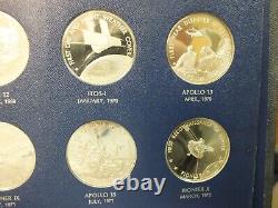 America in Space First Edition Sterling Silver Proof Set 36 Pc Franklin Mint'70