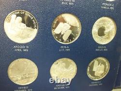 America in Space First Edition Sterling Silver Proof Set 36 Pc Franklin Mint'70
