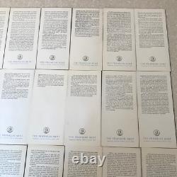 America in Space The Franklin Mint Full Set of 24 INSERTS ONLY No Coins
