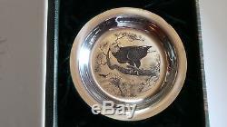 American Bald Eagle By Richard Younger Franklin Mint Sterling Silver Bird Plate