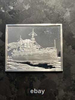 American Fighting 1893 GREAT WHITE FLEET New York Battleship Silver Bar. 925 American Fighting 1893 GREAT WHITE FLEET New York Battleship Silver Bar. 925