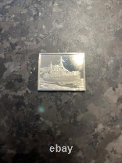 American Fighting 1893 GREAT WHITE FLEET New York Battleship Silver Bar. 925 American Fighting 1893 GREAT WHITE FLEET New York Battleship Silver Bar. 925