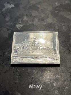 American Fighting 1893 GREAT WHITE FLEET New York Battleship Silver Bar. 925 American Fighting 1893 GREAT WHITE FLEET New York Battleship Silver Bar. 925