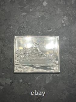 American Fighting 1893 GREAT WHITE FLEET New York Battleship Silver Bar. 925 American Fighting 1893 GREAT WHITE FLEET New York Battleship Silver Bar. 925
