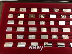 American Flags of the Revolution Mini Silver Ingot Collection Franklin Mint
