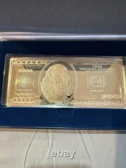 American Historic Society 2000 Proof $100 Bill, 4 Troy oz of. 999 Silver. V715