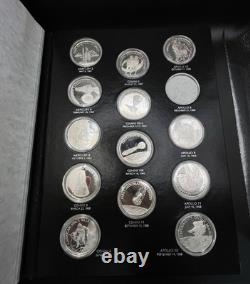 American Space Flight Silver Anniversary Medals Set 925 19.2 OZT