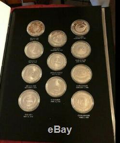 American Space Flight Silver Anniversary Medals Sterling Set Franklin Mint