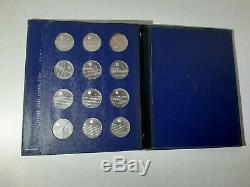 American in Space Ultra Rare Frist Edition Franklin Mint Silver Medal Proof Set