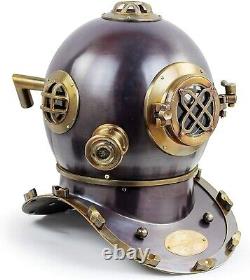 Antique US Navy Mark V Scuba SCA Divers Diving Helmet Deep Sea Marine Diver Gift