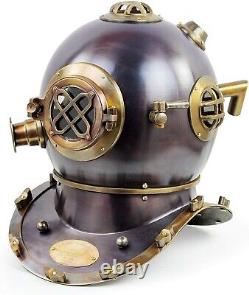 Antique US Navy Mark V Scuba SCA Divers Diving Helmet Deep Sea Marine Diver Gift