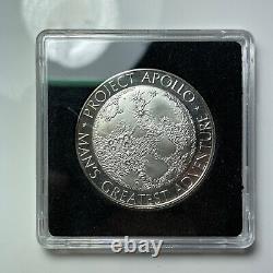 Apollo 13 Silver Coin Space Flown Metal Franklin Mint Recovery medal Moon Lunar