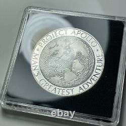 Apollo 13 Silver Coin Space Flown Metal Franklin Mint Recovery medal Moon Lunar
