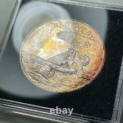 Apollo 13 Silver Coin Space Flown Metal Franklin Mint Recovery medal Moon Lunar