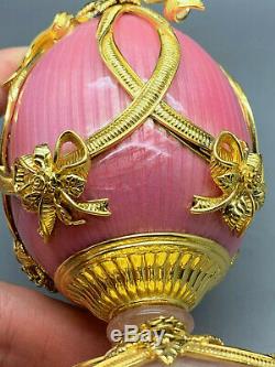 Authentic Russian Fabergé Enamel Gilded Sterling Silver Egg Franklin Mint 1991